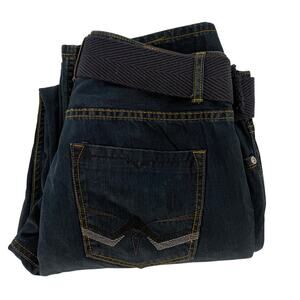 Red Camel Retro Striaght Jeans with Belt Size 34X31 Men's NWOT